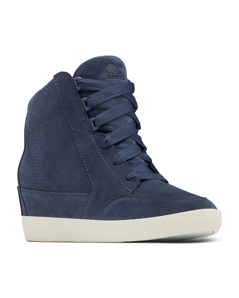 Out N About II Lace-Up Wedge Sneakers Blue $70.50 Shoes