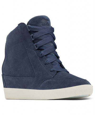 Out N About II Lace-Up Wedge Sneakers Blue $70.50 Shoes