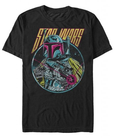 Star Wars Men's Classic Boba Fett Blaster Short Sleeve T-Shirt Black $15.75 T-Shirts