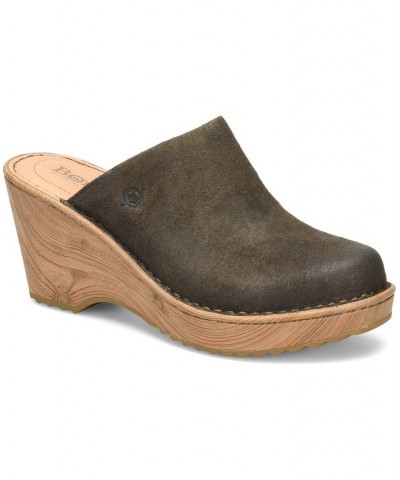 Women's Natalie Comfort Clogs Green $58.50 Shoes