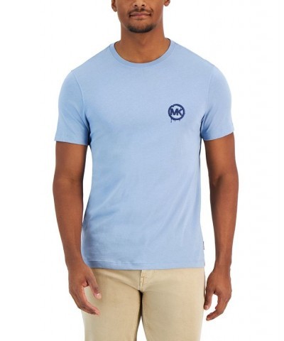 Men's Modern-Fit Melting MK Logo Graphic T-Shirt Blue $35.45 T-Shirts