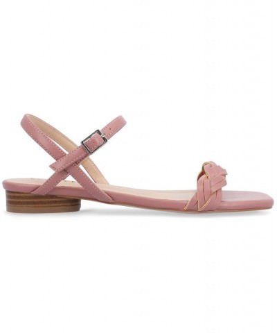 Women's Verity Braided Sandals Pink $49.49 Shoes