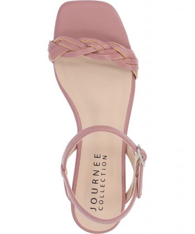 Women's Verity Braided Sandals Pink $49.49 Shoes