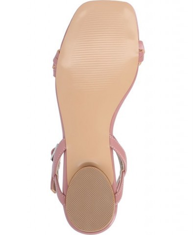 Women's Verity Braided Sandals Pink $49.49 Shoes