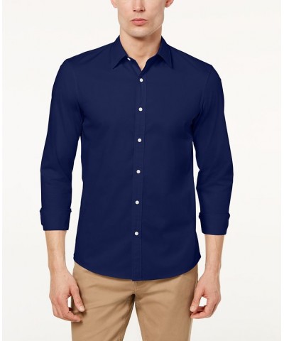 Men's Stretch Shirt Blue $45.36 Shirts