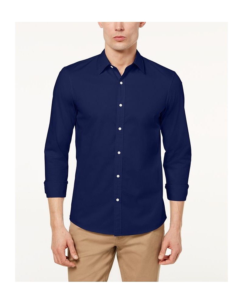 Men's Stretch Shirt Blue $45.36 Shirts