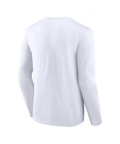 Men's Branded White Alabama Crimson Tide Double Time 2-Hit Long Sleeve T-shirt $24.29 T-Shirts