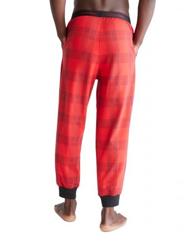 Men's Modern Holiday Lounge Plaid Jogger Pajama Pants Red $17.30 Pajama