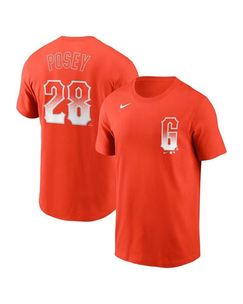 Men's Buster Posey Orange San Francisco Giants 2021 City Connect Name & Number T-Shirt $23.59 T-Shirts