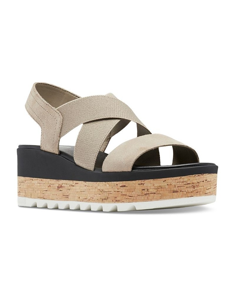 Women's Cameron Flatform Slingback Sandals Tan/Beige $44.80 Shoes