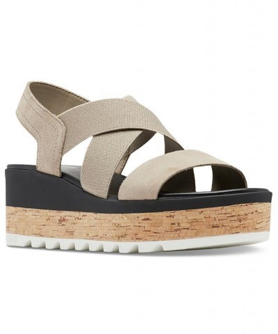 Women's Cameron Flatform Slingback Sandals Tan/Beige $44.80 Shoes