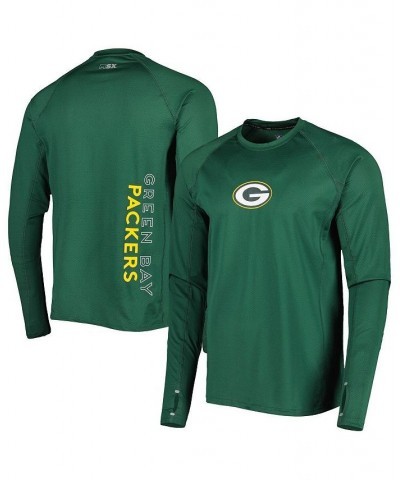 Men's Green Green Bay Packers Interval Long Sleeve Raglan T-shirt $40.00 T-Shirts