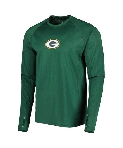 Men's Green Green Bay Packers Interval Long Sleeve Raglan T-shirt $40.00 T-Shirts