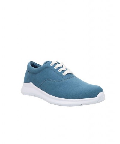 Women's Flicker Canvas Sneakers Blue $38.22 Shoes