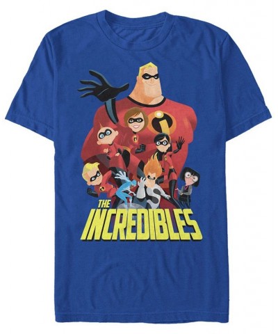 Disney Pixar Men's Incredibles Group Shot Short Sleeve T-Shirt Blue $16.45 T-Shirts