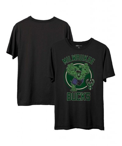 Men's Black Milwaukee Bucks NBA x Marvel T-shirt $25.64 T-Shirts