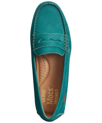 Women's Dylan Driver Moc Loafers Blue $38.91 Shoes