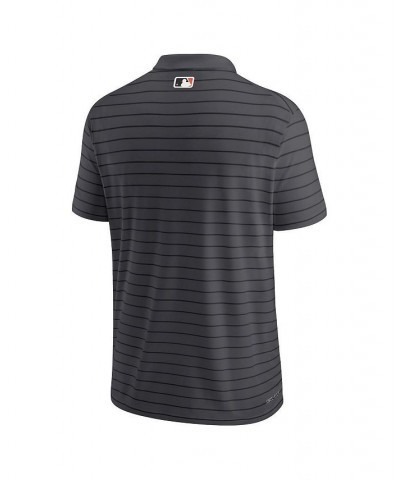 Men's Anthracite San Francisco Giants Authentic Collection Striped Performance Pique Polo Shirt $33.00 Polo Shirts