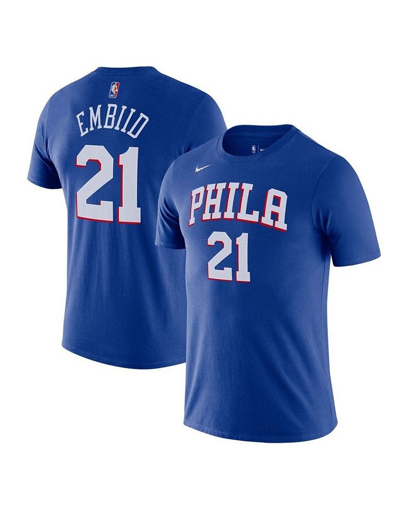 Men's Joel Embiid Royal Philadelphia 76ers Diamond Icon Name Number T-shirt $18.06 T-Shirts