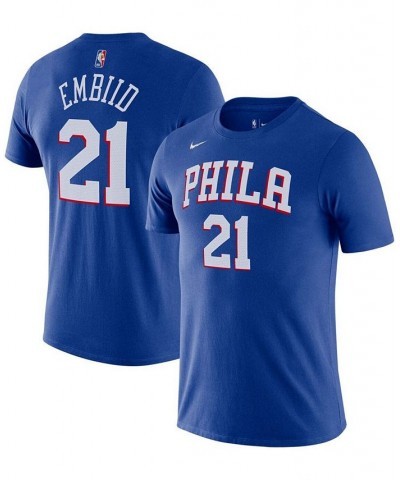 Men's Joel Embiid Royal Philadelphia 76ers Diamond Icon Name Number T-shirt $18.06 T-Shirts