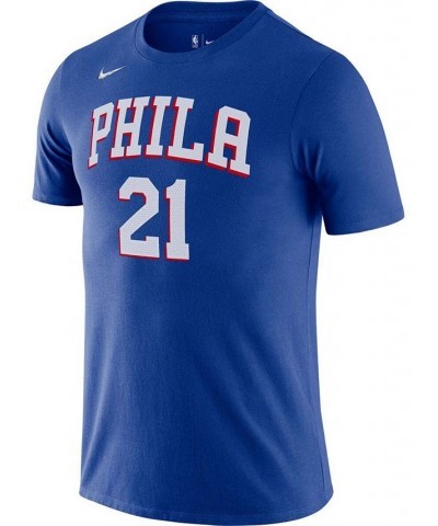 Men's Joel Embiid Royal Philadelphia 76ers Diamond Icon Name Number T-shirt $18.06 T-Shirts