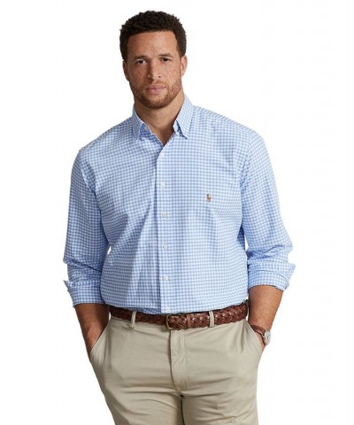 Men's Big & Tall Gingham Oxford Shirt Hampton Purple/White $59.40 Shirts