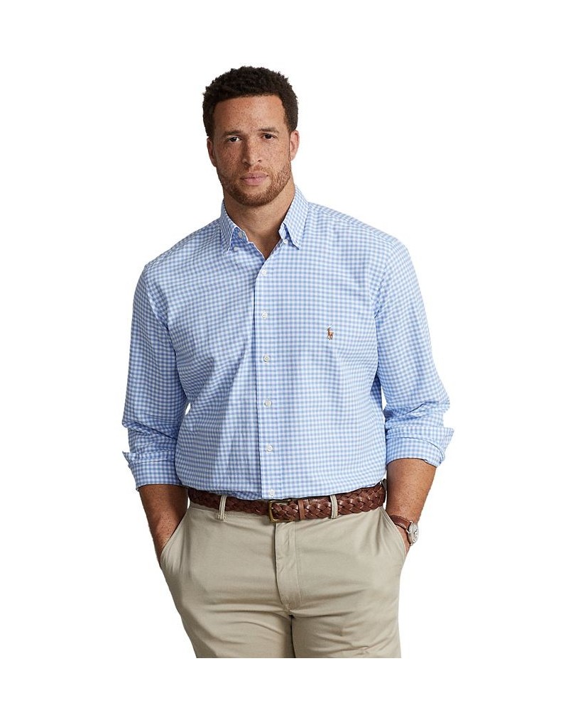 Men's Big & Tall Gingham Oxford Shirt Hampton Purple/White $59.40 Shirts