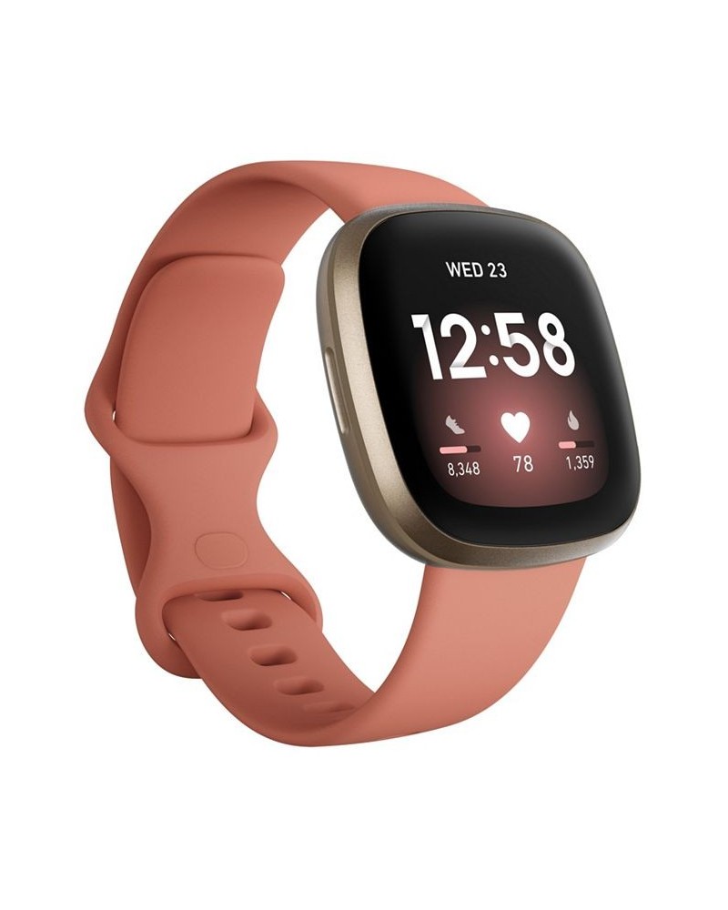 Versa 3 Pink Clay Strap Smart Watch 39mm $65.08 Accessories