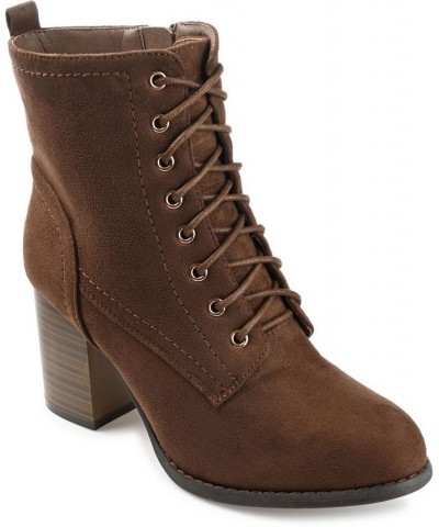 Women's Baylor Lace-up Booties Brown $44.00 Shoes