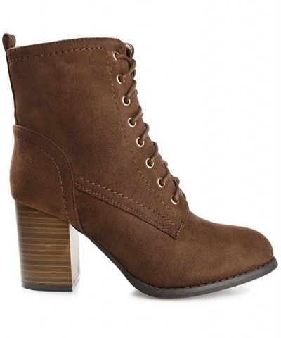 Women's Baylor Lace-up Booties Brown $44.00 Shoes