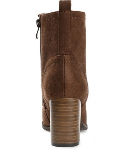 Women's Baylor Lace-up Booties Brown $44.00 Shoes