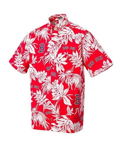 Men's Red Boston Red Sox Aloha Button-Down Shirt $35.36 Shirts