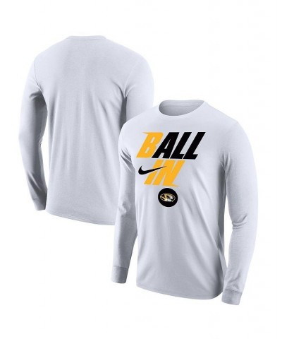 Men's White Missouri Tigers Legend Bench Long Sleeve T-shirt $22.50 T-Shirts