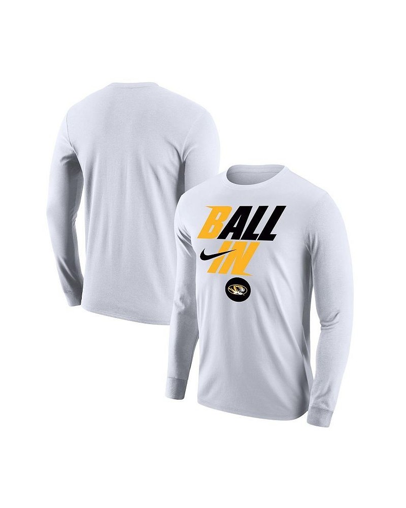 Men's White Missouri Tigers Legend Bench Long Sleeve T-shirt $22.50 T-Shirts