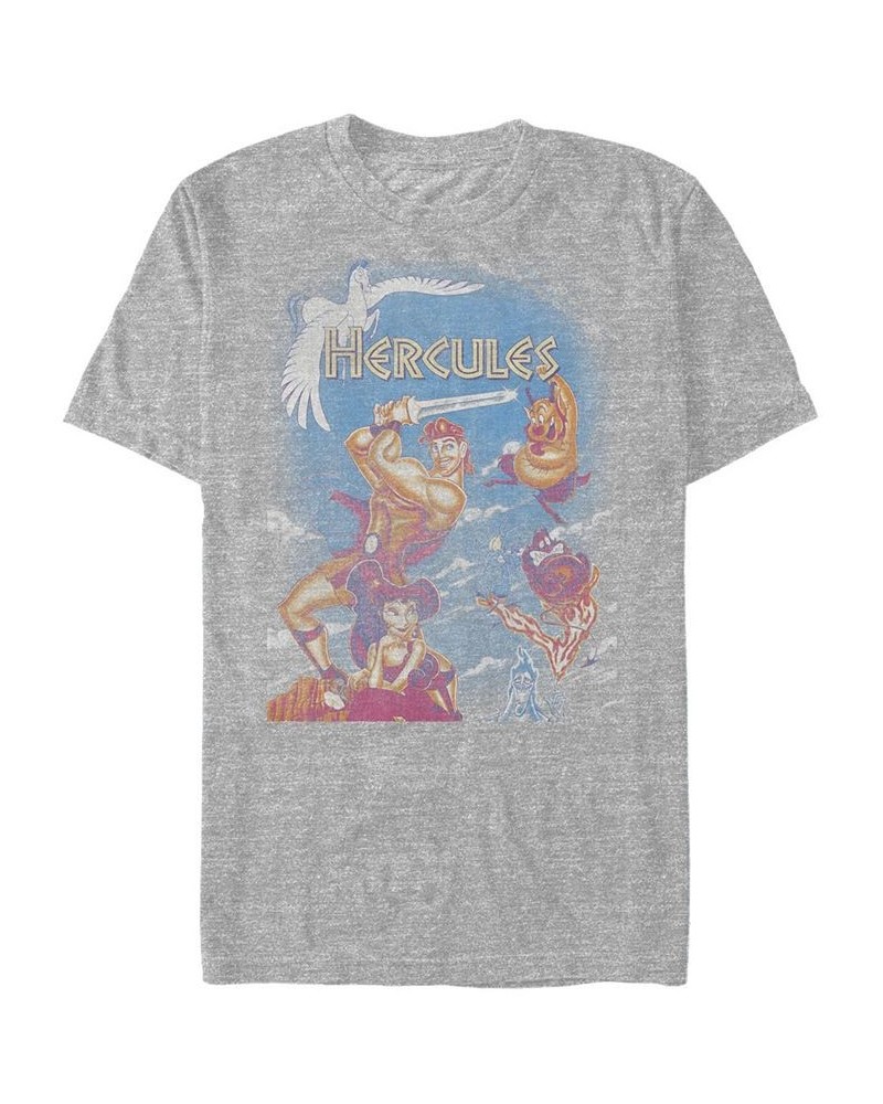 Men's Hercules Box Fade Short Sleeve Crew T-shirt Gray $17.84 T-Shirts