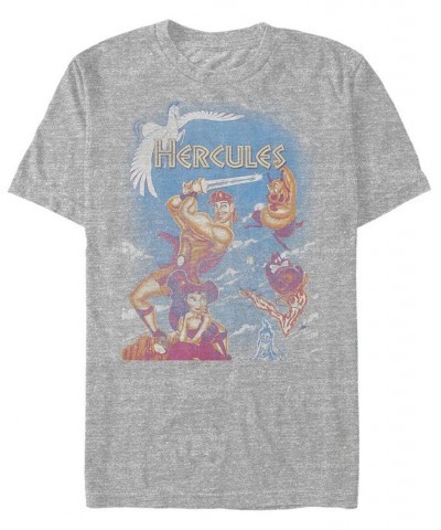 Men's Hercules Box Fade Short Sleeve Crew T-shirt Gray $17.84 T-Shirts