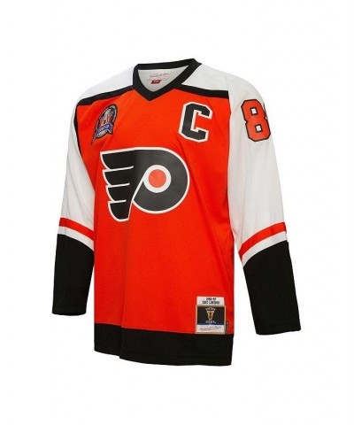 Men's Eric Lindros Orange Philadelphia Flyers 1992 Blue Line Player Jersey $64.00 Jersey