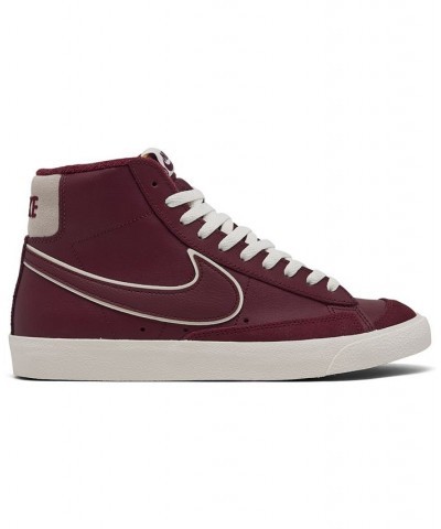 Men's Blazer Mid 77 Vintage-Like Casual Sneakers Red $55.00 Shoes