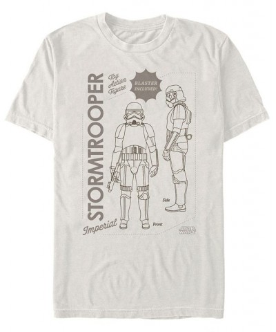 Star Wars Men's Mandalorian Storm Trooper Toy Action Figure T-shirt Tan/Beige $14.70 T-Shirts