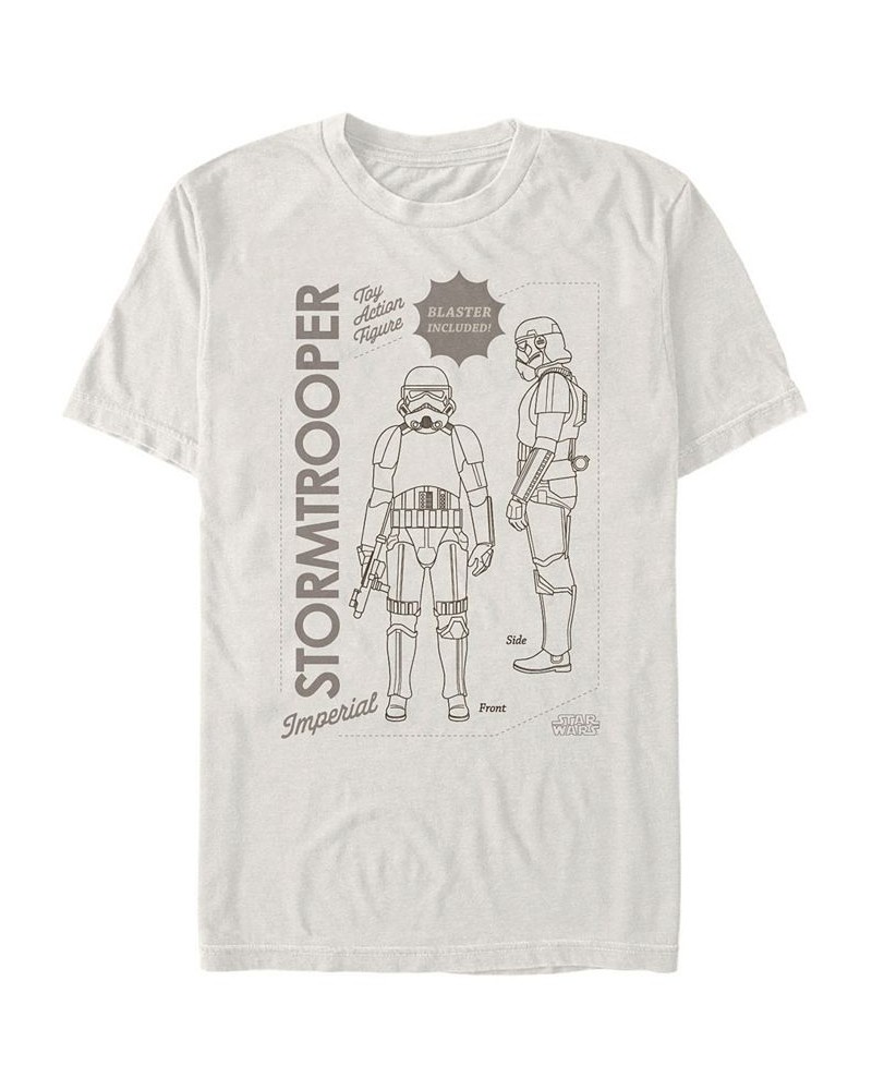 Star Wars Men's Mandalorian Storm Trooper Toy Action Figure T-shirt Tan/Beige $14.70 T-Shirts