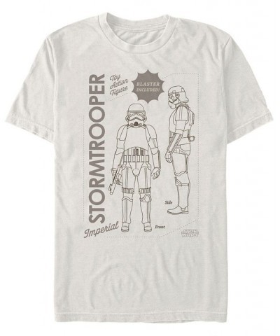 Star Wars Men's Mandalorian Storm Trooper Toy Action Figure T-shirt Tan/Beige $14.70 T-Shirts