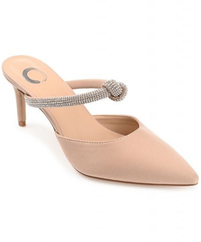 Women's Lunna Rhinestone Heels Tan/Beige $38.95 Shoes