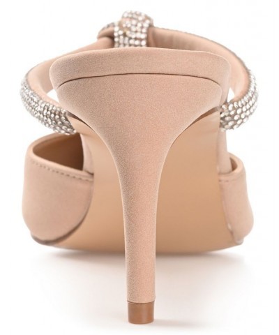 Women's Lunna Rhinestone Heels Tan/Beige $38.95 Shoes