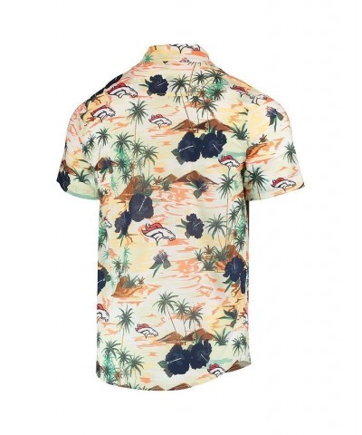 Men's Cream Denver Broncos Paradise Floral Button-Up Shirt $40.80 Shirts