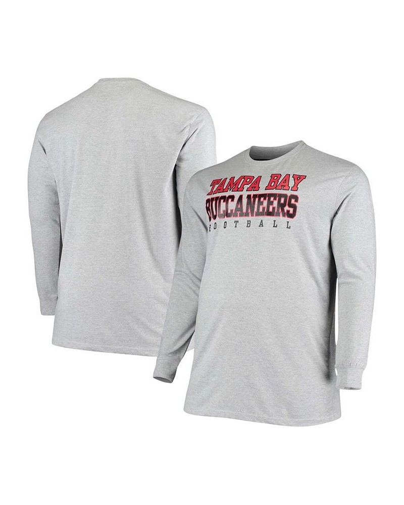 Men's Big and Tall Heathered Gray Tampa Bay Buccaneers Practice Long Sleeve T-shirt $20.39 T-Shirts