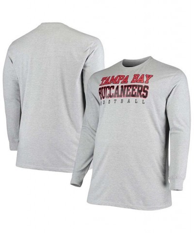 Men's Big and Tall Heathered Gray Tampa Bay Buccaneers Practice Long Sleeve T-shirt $20.39 T-Shirts