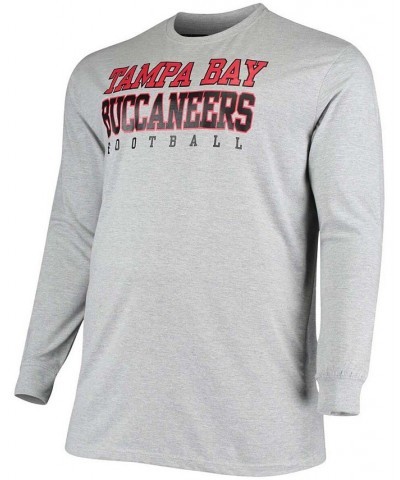 Men's Big and Tall Heathered Gray Tampa Bay Buccaneers Practice Long Sleeve T-shirt $20.39 T-Shirts