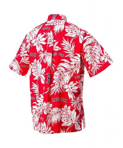 Men's Red Boston Red Sox Aloha Button-Down Shirt $35.36 Shirts