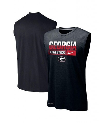 Men's Black Georgia Bulldogs Wordmark Drop Legend Performance Tank Top $22.50 T-Shirts