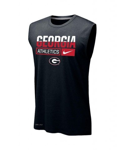 Men's Black Georgia Bulldogs Wordmark Drop Legend Performance Tank Top $22.50 T-Shirts